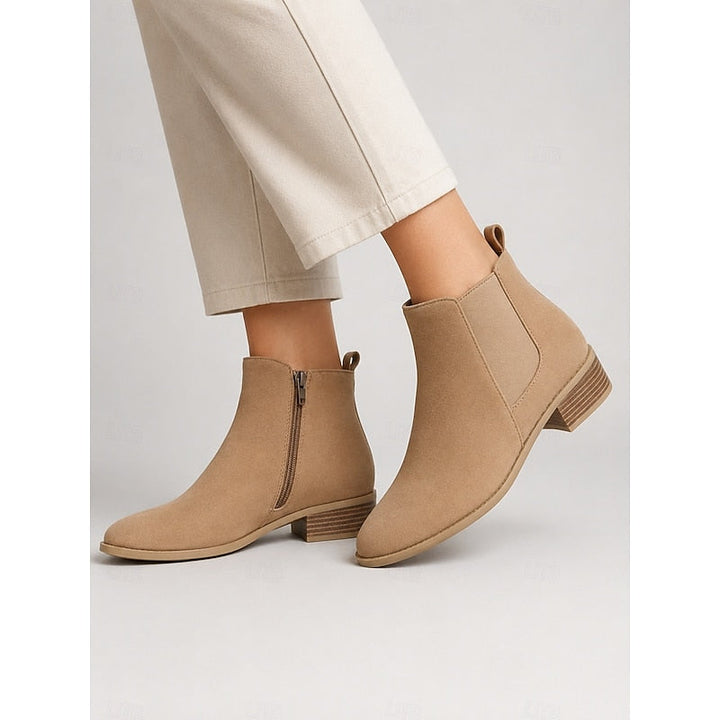 Vivienne | Puntige Block Heel Enkellaarsjes