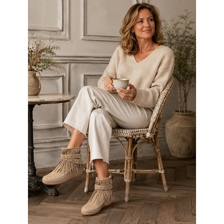Susannah | Fringe Moccasin Enkellaarsjes