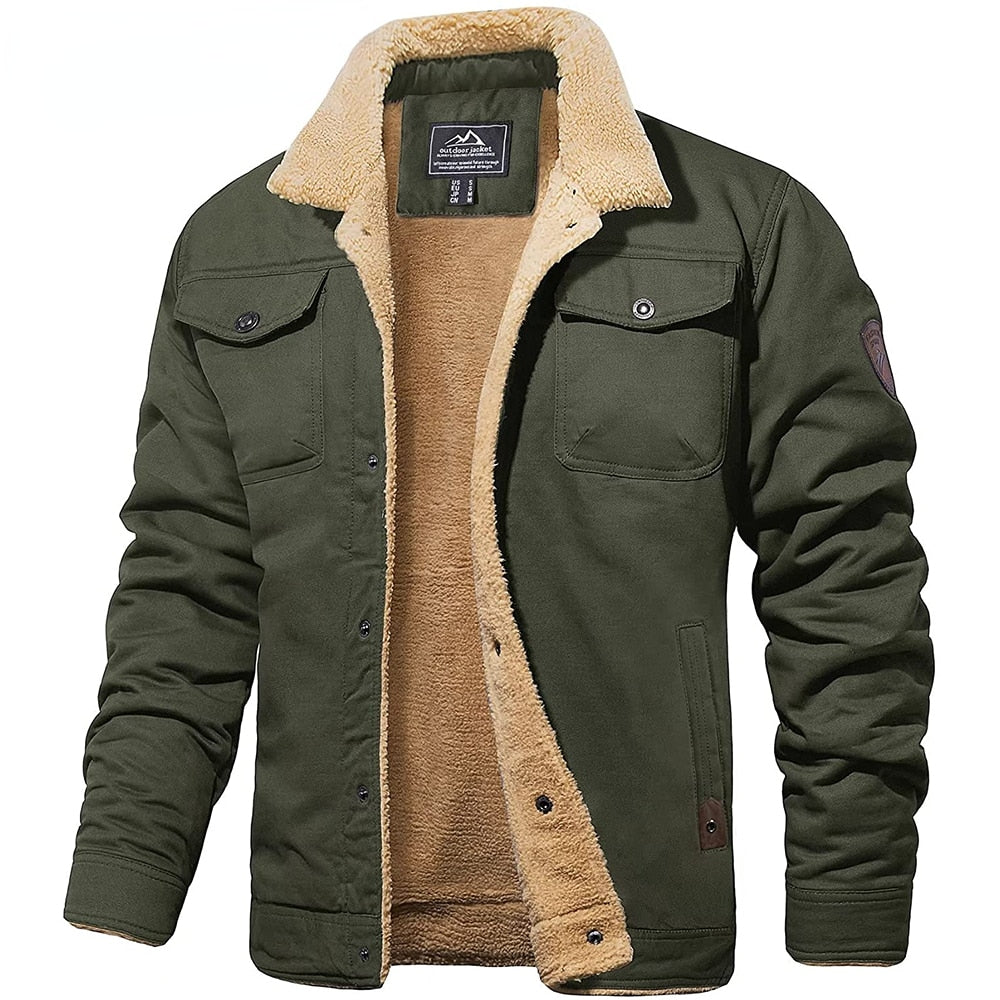 Van Dam | Heren Warm Sherpa Gevoerde Utility Jas