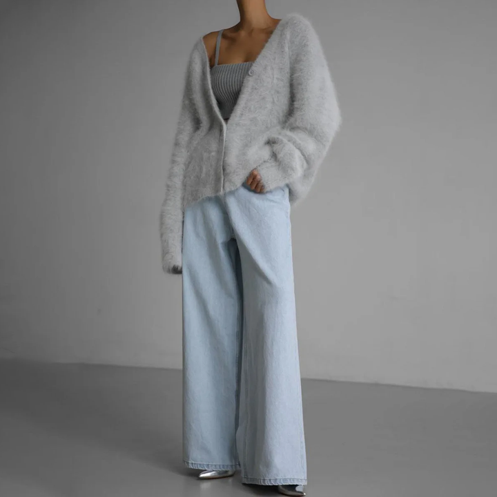 Van Dam | Dames Gezellige Textuur Gebreide Cardigan