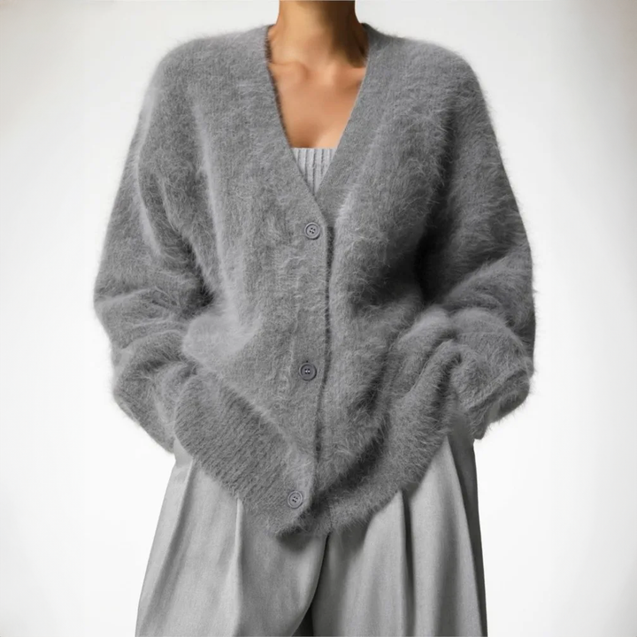 Van Dam | Dames Gezellige Textuur Gebreide Cardigan