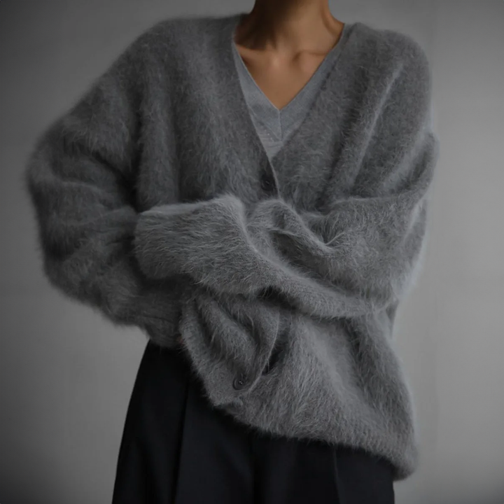 Van Dam | Dames Gezellige Textuur Gebreide Cardigan