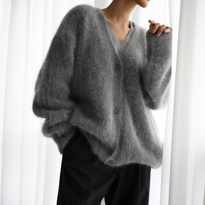 Van Dam | Dames Gezellige Textuur Gebreide Cardigan