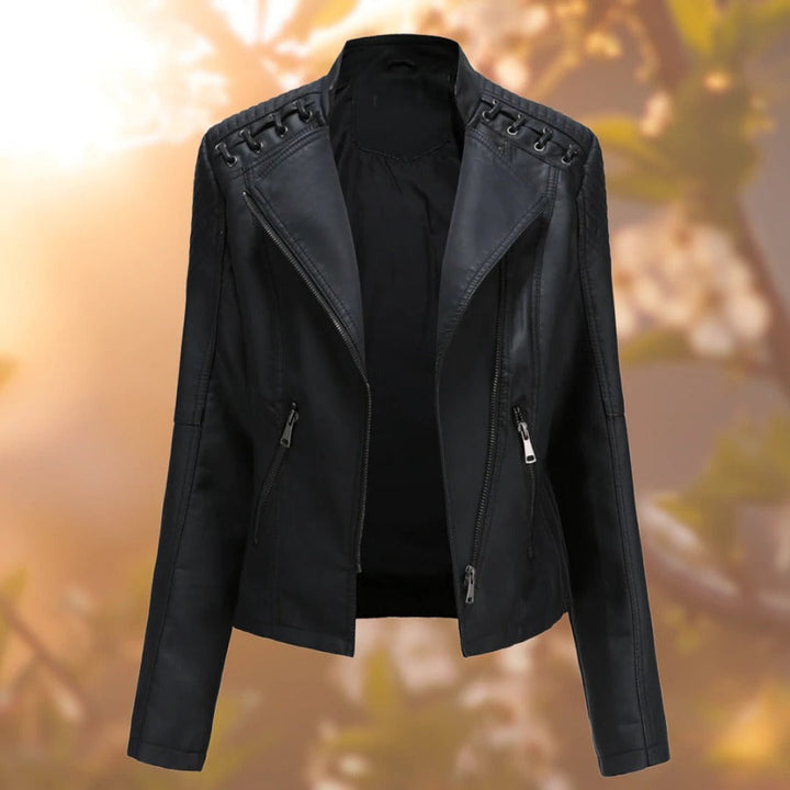 Van Dam | Edgy Faux Leather Moto Jast