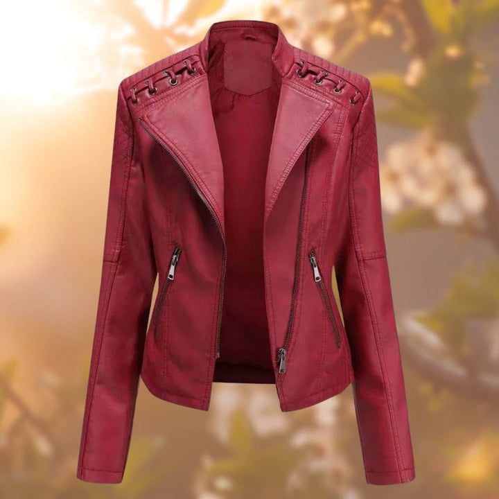 Van Dam | Edgy Faux Leather Moto Jast