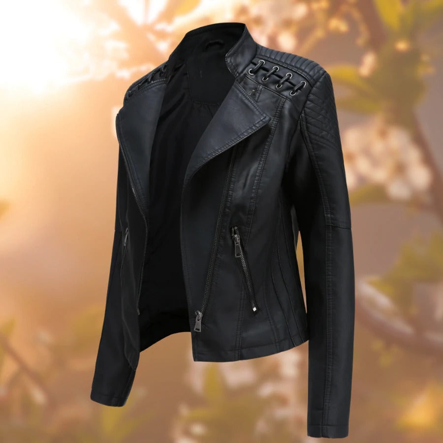 Van Dam | Edgy Faux Leather Moto Jast