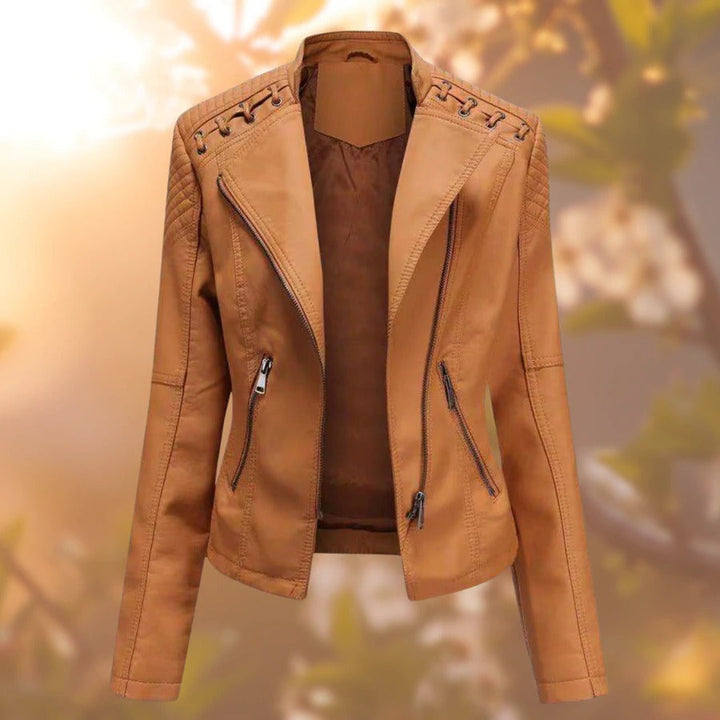 Van Dam | Edgy Faux Leather Moto Jast