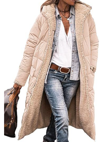 Van Dam | Dames Pluche Sherpa Puffer Jas
