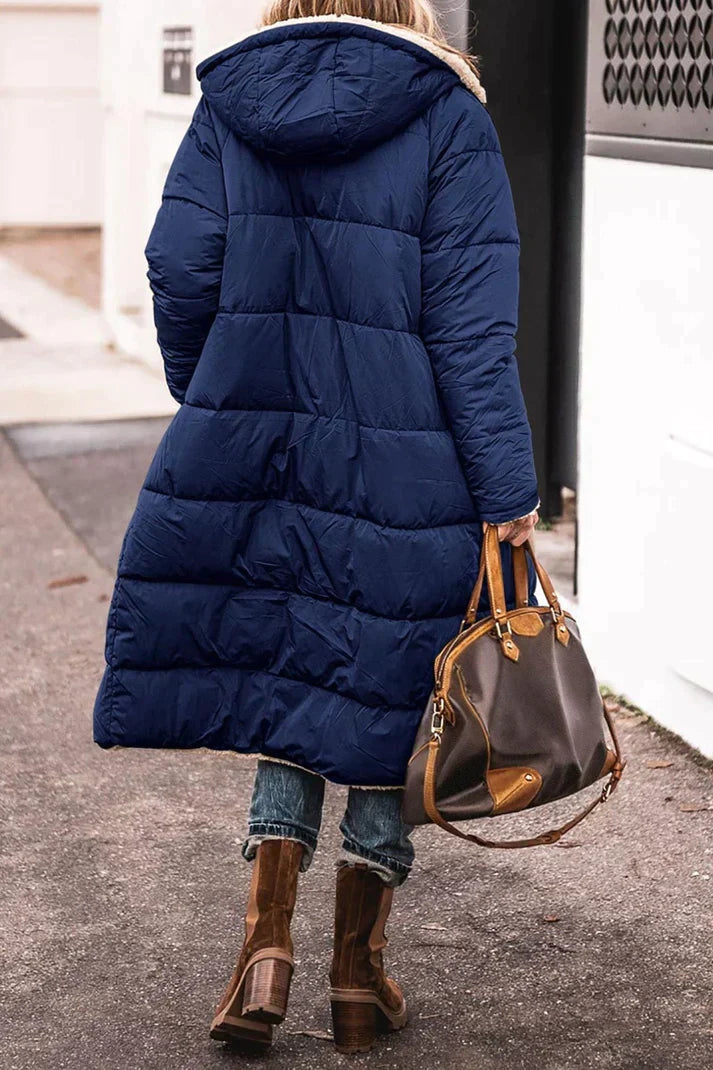 Van Dam | Dames Pluche Sherpa Puffer Jas