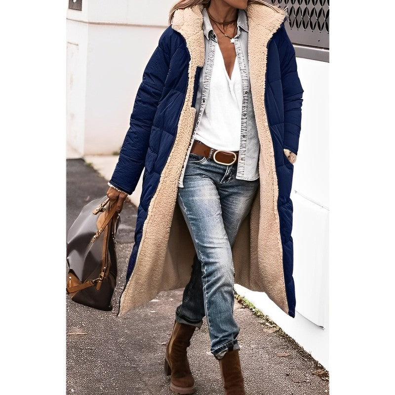 Van Dam | Dames Pluche Sherpa Puffer Jas
