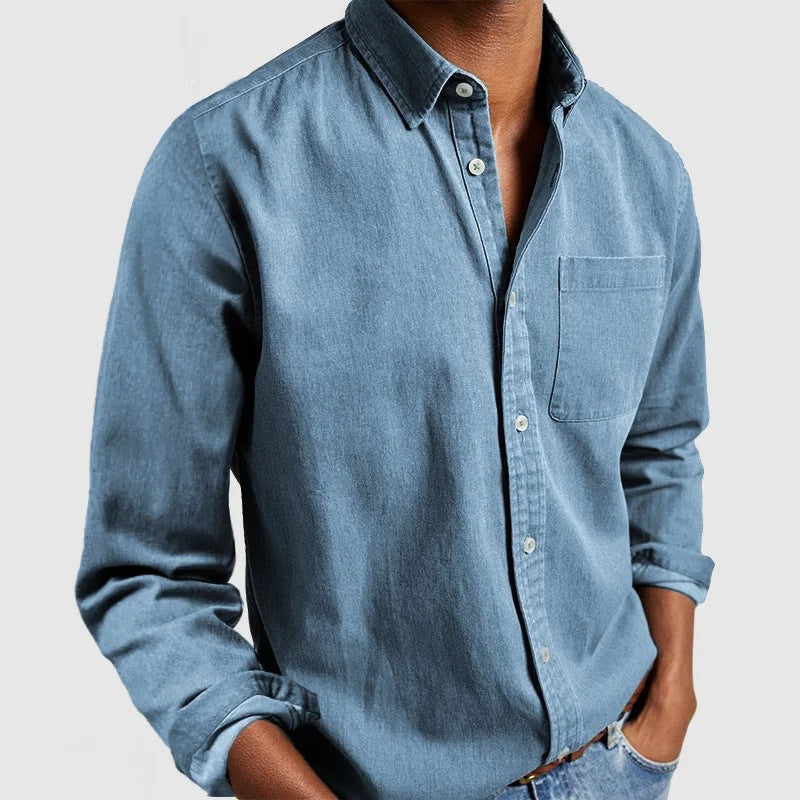 Heren Casual Overhemd met Knopen - Relaxed Fit