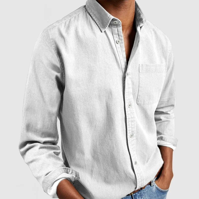 Heren Casual Overhemd met Knopen - Relaxed Fit