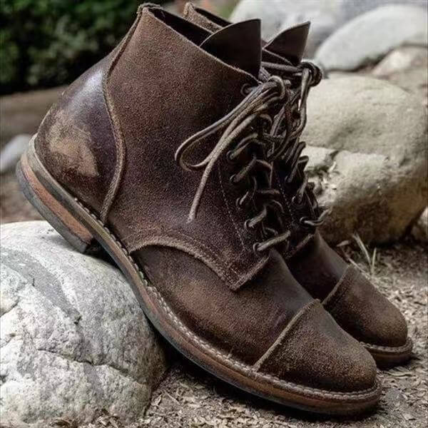 Van Dam | Tijdloze Leren Veterschoenen voor de Enkels