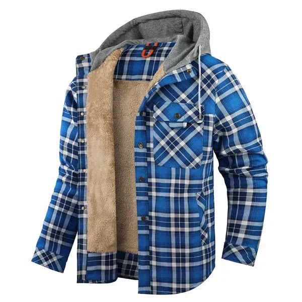 Van Dam | Heren Sherpa-Gecoate Geruite Hoodie Jast