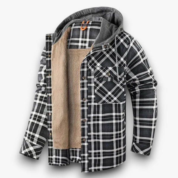 Van Dam | Heren Sherpa-Gecoate Geruite Hoodie Jast