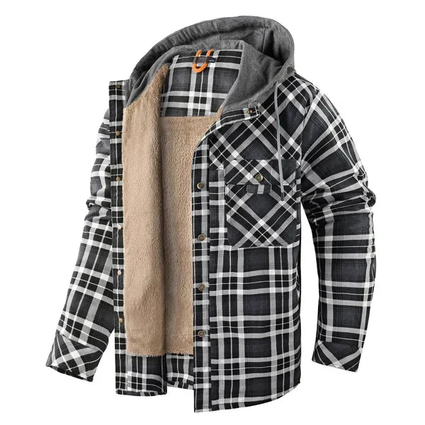 Van Dam | Heren Sherpa-Gecoate Geruite Hoodie Jast