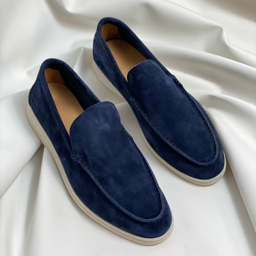 Van Dam | Suède Ademend Instap Loafers