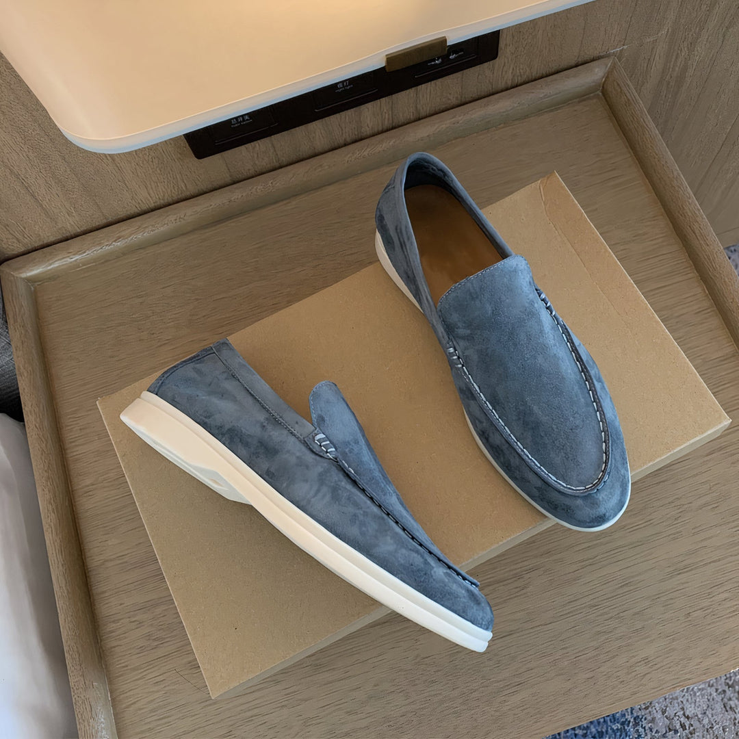Van Dam | Suède Ademend Instap Loafers