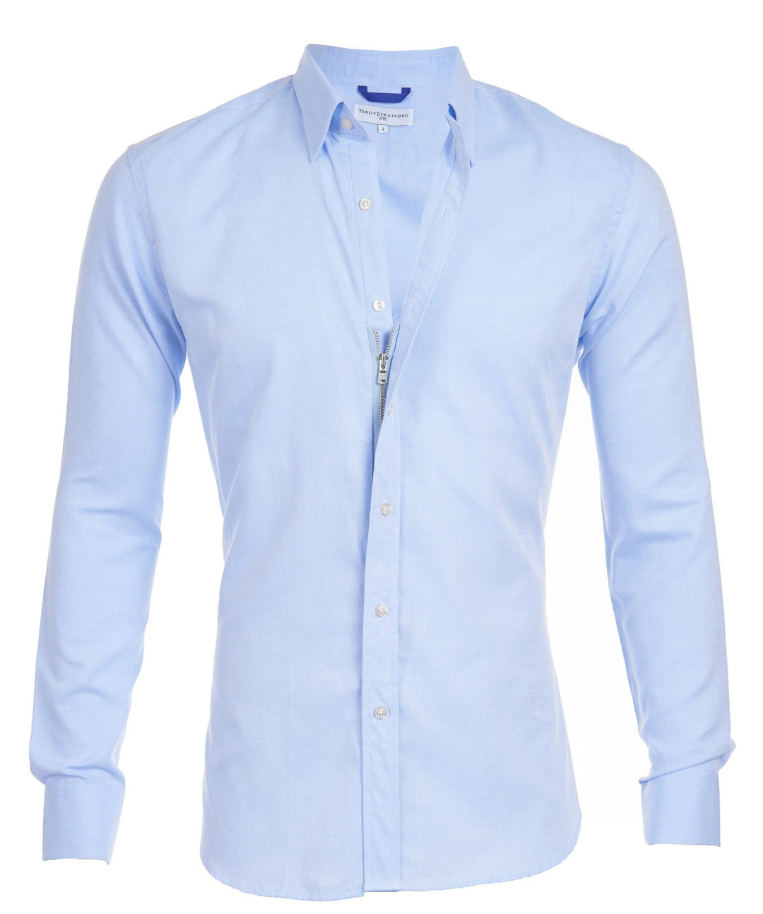 Van Dam | Heren Hedendaagse Rits-Voorkant Casual Shirt