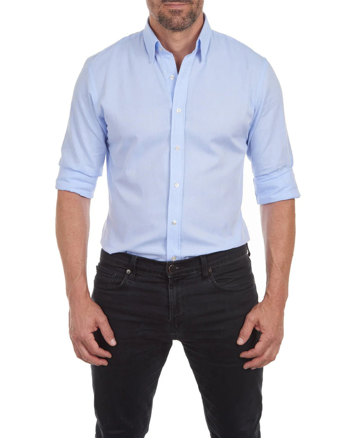 Van Dam | Heren Hedendaagse Rits-Voorkant Casual Shirt