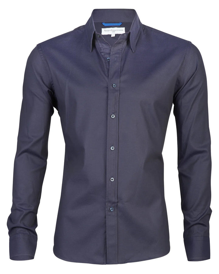 Van Dam | Heren Hedendaagse Rits-Voorkant Casual Shirt