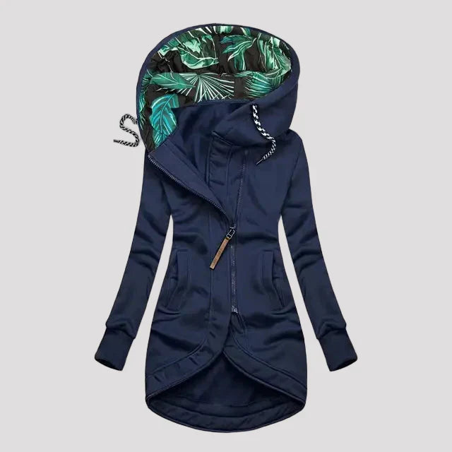 Van Dam | Dames Asymmetrische Rits Lange Hoodie