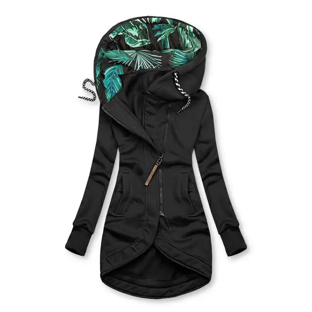 Van Dam | Dames Asymmetrische Rits Lange Hoodie