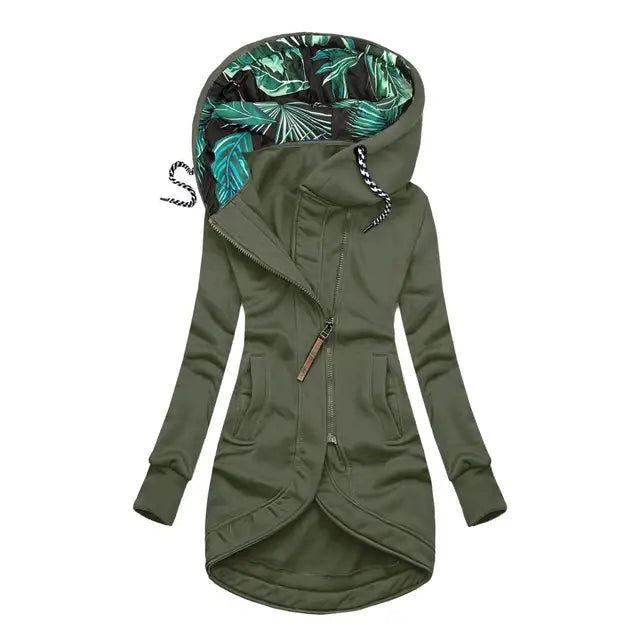 Van Dam | Dames Asymmetrische Rits Lange Hoodie
