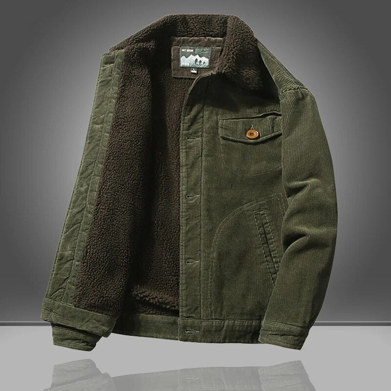 Van Dam | Heren Geïsoleerde Sherpa Voering Corduroy Jas