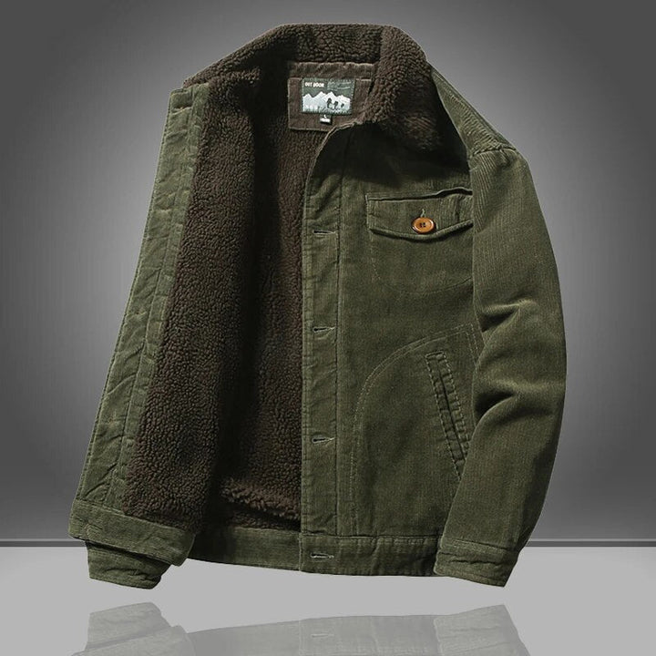 Van Dam | Heren Geïsoleerde Sherpa Voering Corduroy Jas