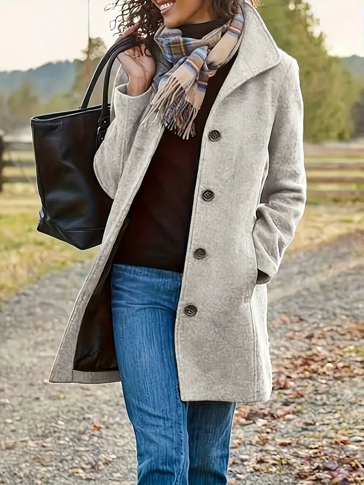 Van Dam | Dames Button-Front Lape kraag Bovenkleding