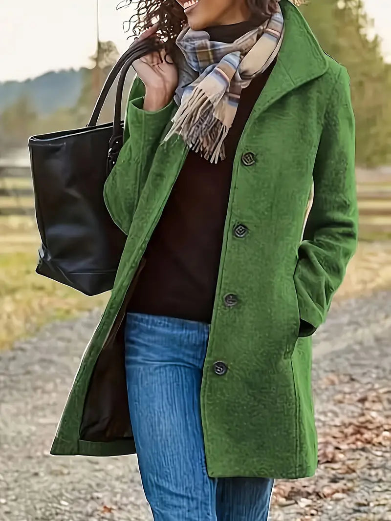 Van Dam | Dames Button-Front Lape kraag Bovenkleding