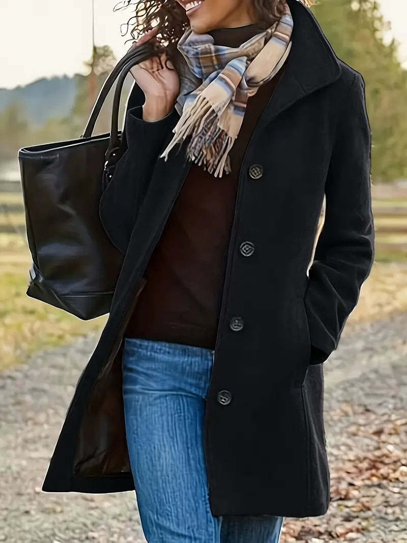 Van Dam | Dames Button-Front Lape kraag Bovenkleding