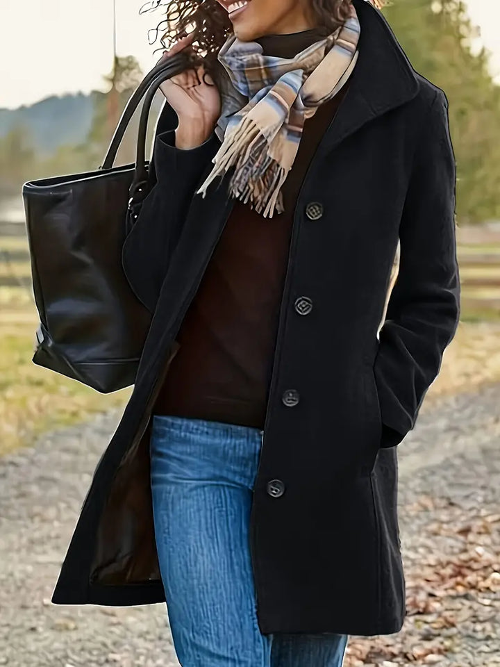 Van Dam | Dames Button-Front Lape kraag Bovenkleding