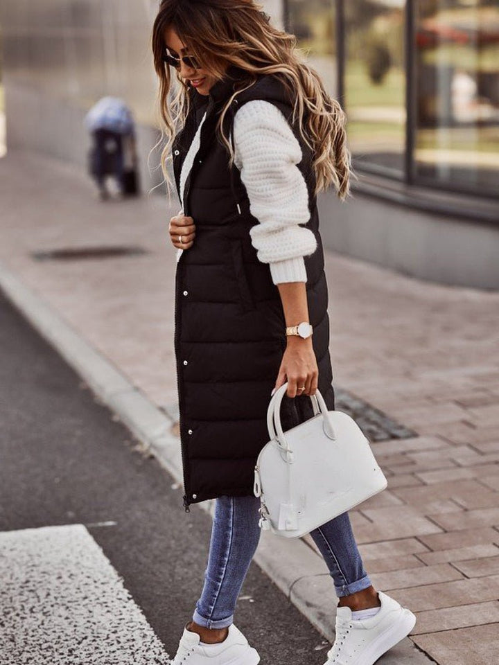 Van Dam | Lange Gequiltde Puffer Vest