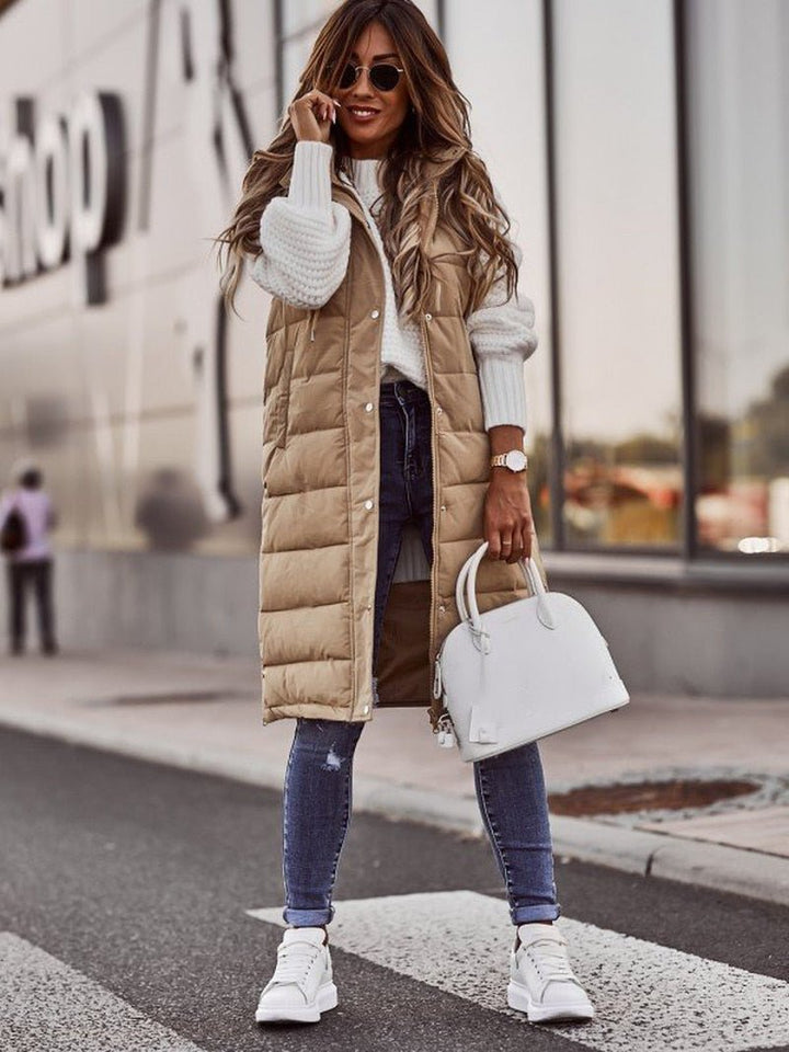 Van Dam | Lange Gequiltde Puffer Vest