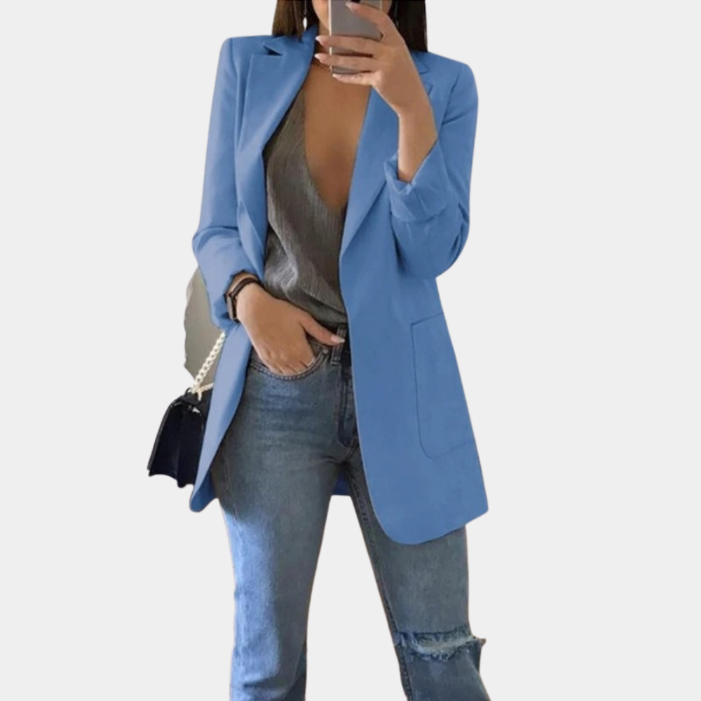 Van Dam | Dames Effortless Longline Blazer Jas