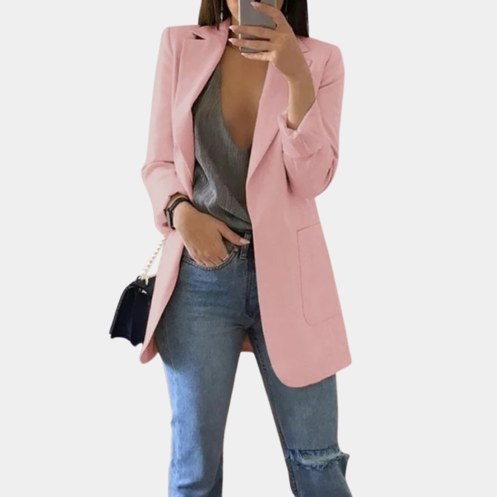 Van Dam | Dames Effortless Longline Blazer Jas