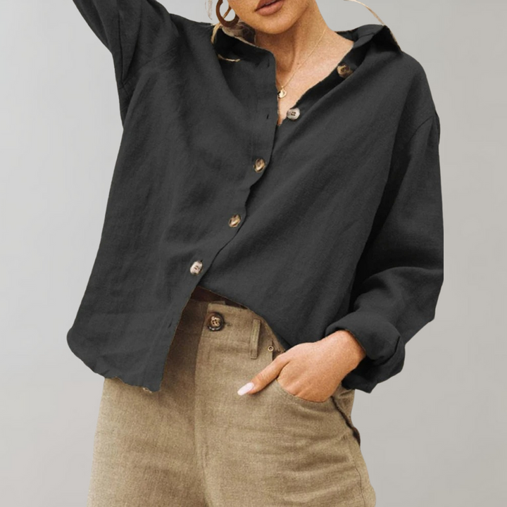 Van Dam | Luchtig Linnen-Katoen Mix Relaxed Fit Shirt