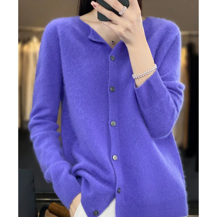 Van Dam | Dames Zachte Gebreide Knopen Cardigan