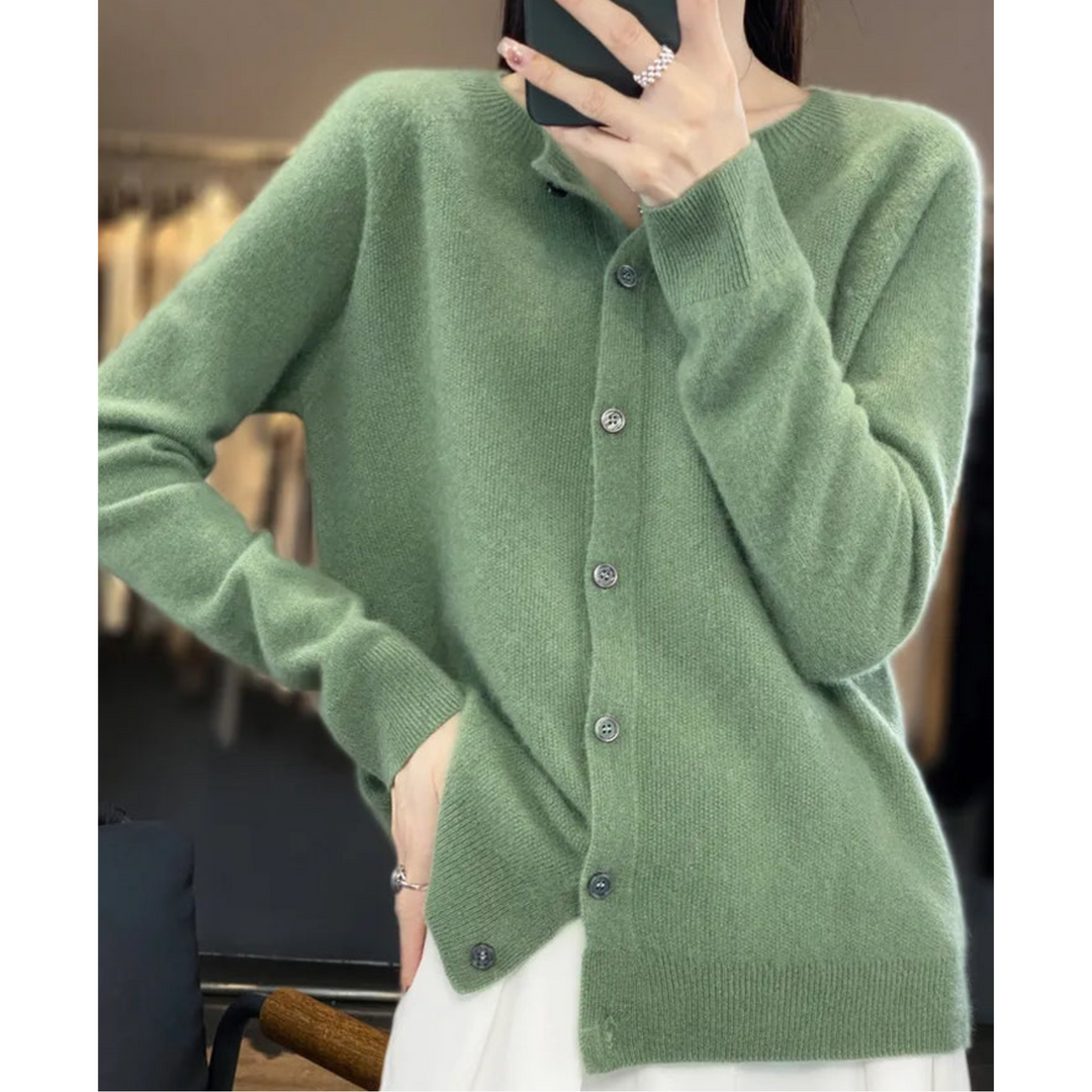 Van Dam | Dames Zachte Gebreide Knopen Cardigan
