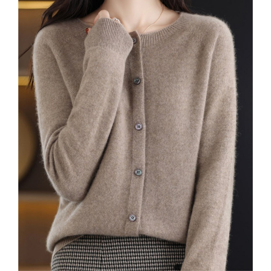 Van Dam | Dames Zachte Gebreide Knopen Cardigan