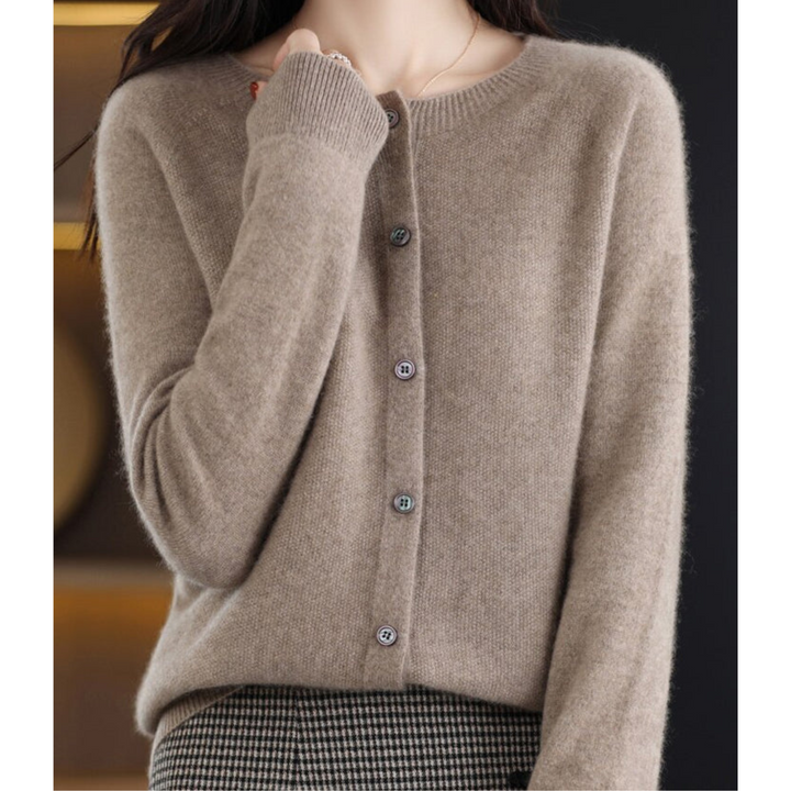 Van Dam | Dames Zachte Gebreide Knopen Cardigan