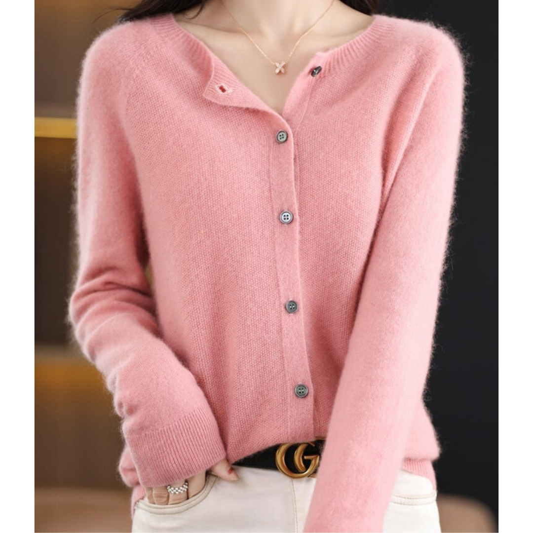 Van Dam | Dames Zachte Gebreide Knopen Cardigan