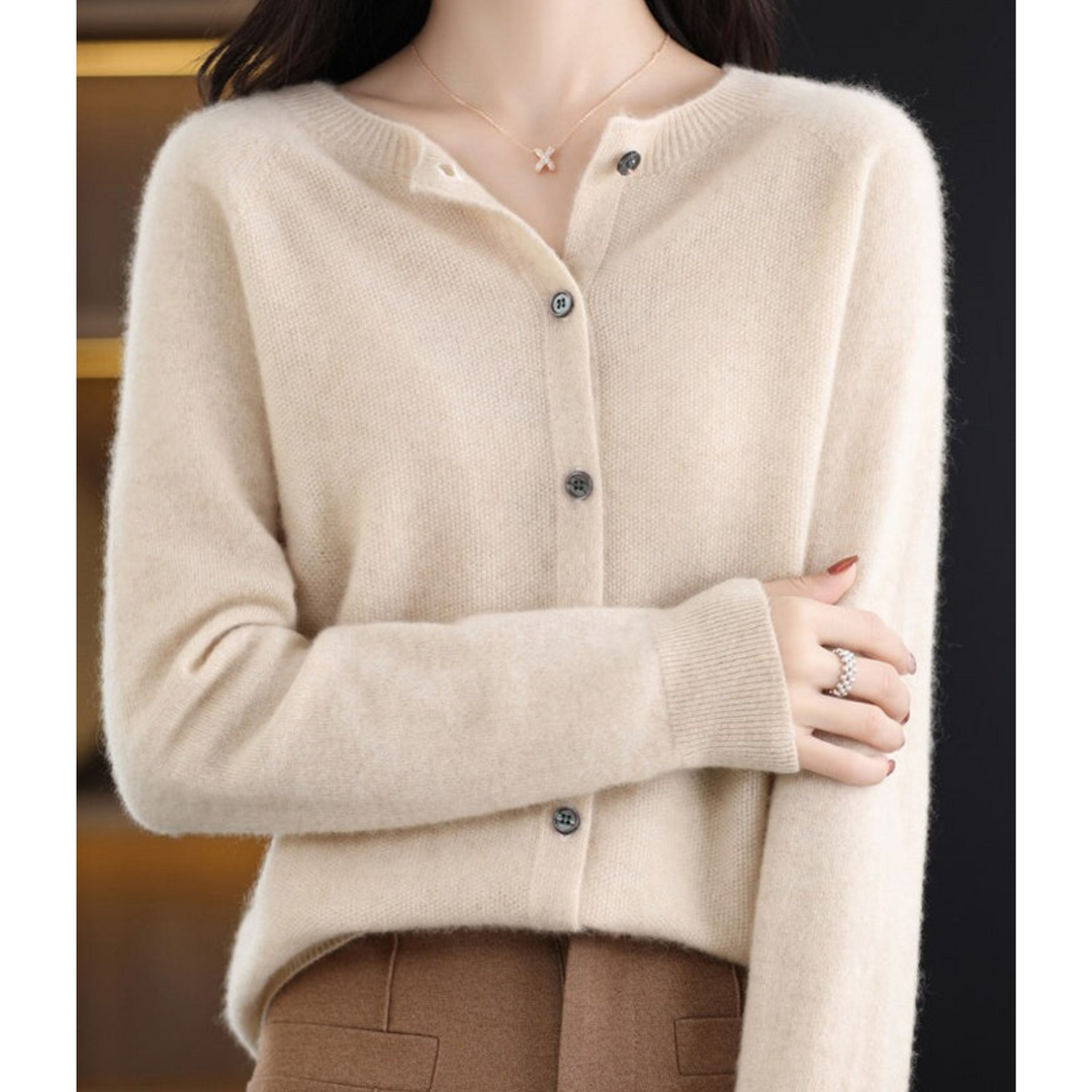 Van Dam | Dames Zachte Gebreide Knopen Cardigan