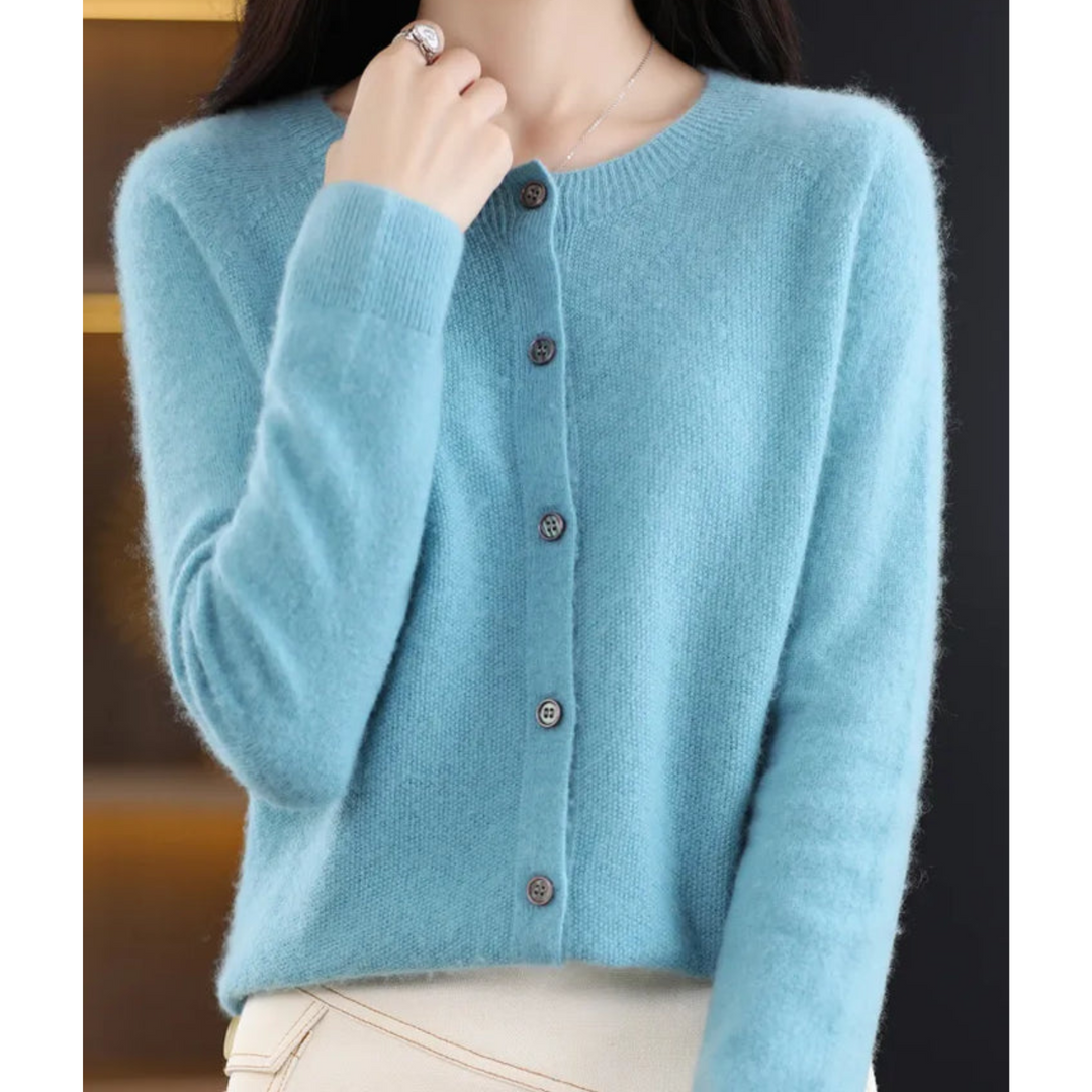 Van Dam | Dames Zachte Gebreide Knopen Cardigan