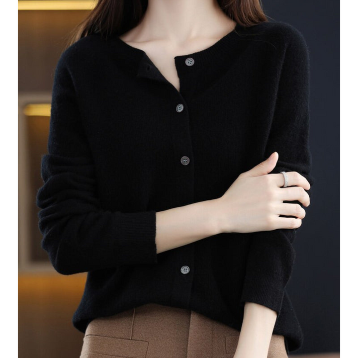 Van Dam | Dames Zachte Gebreide Knopen Cardigan