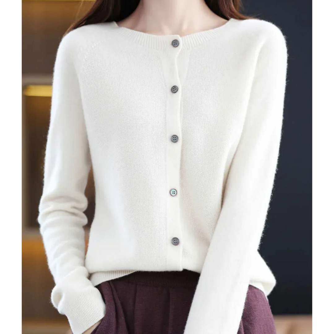Van Dam | Dames Zachte Gebreide Knopen Cardigan