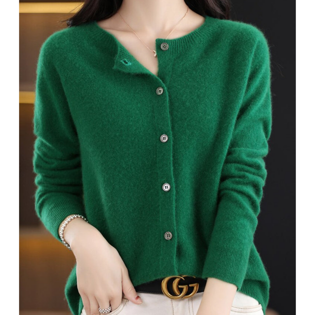 Van Dam | Dames Zachte Gebreide Knopen Cardigan