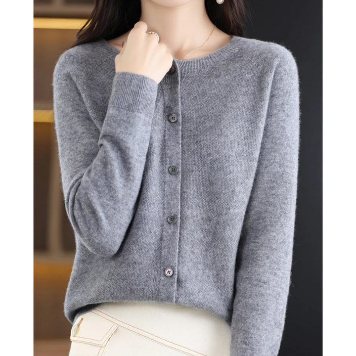 Van Dam | Dames Zachte Gebreide Knopen Cardigan